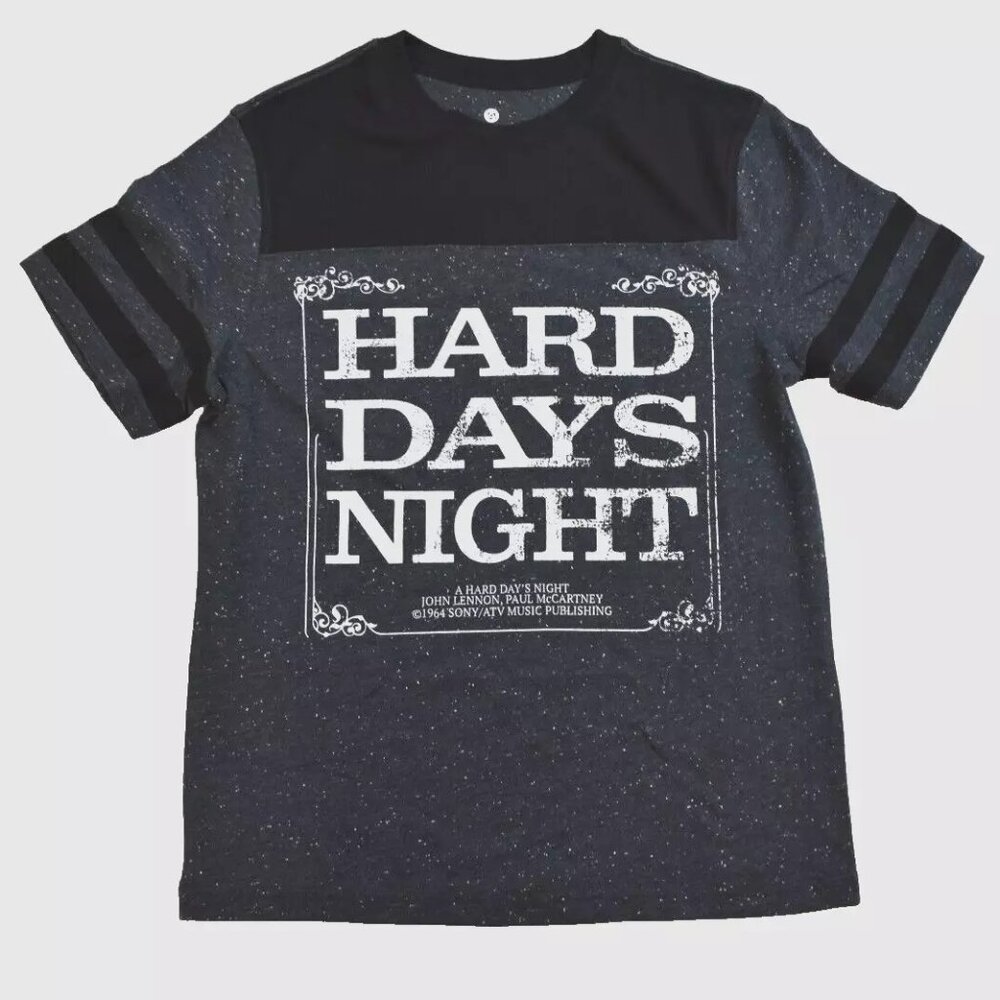 Lennon & McCartney Lyrics Inspired Mens Hard Days Night Shirt New Medium
